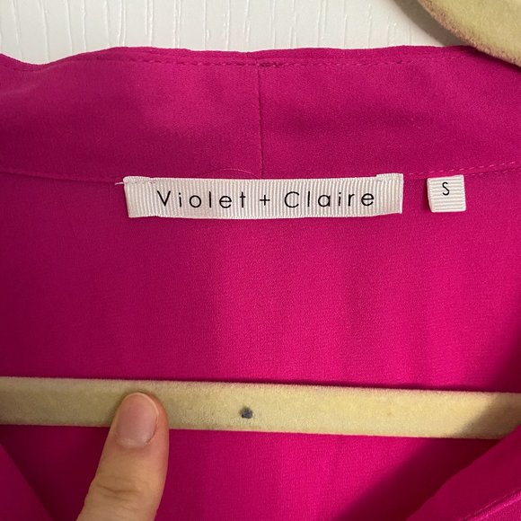 Violet + Claire Long Sleeve Pink Top Size Small - Picture 3 of 3